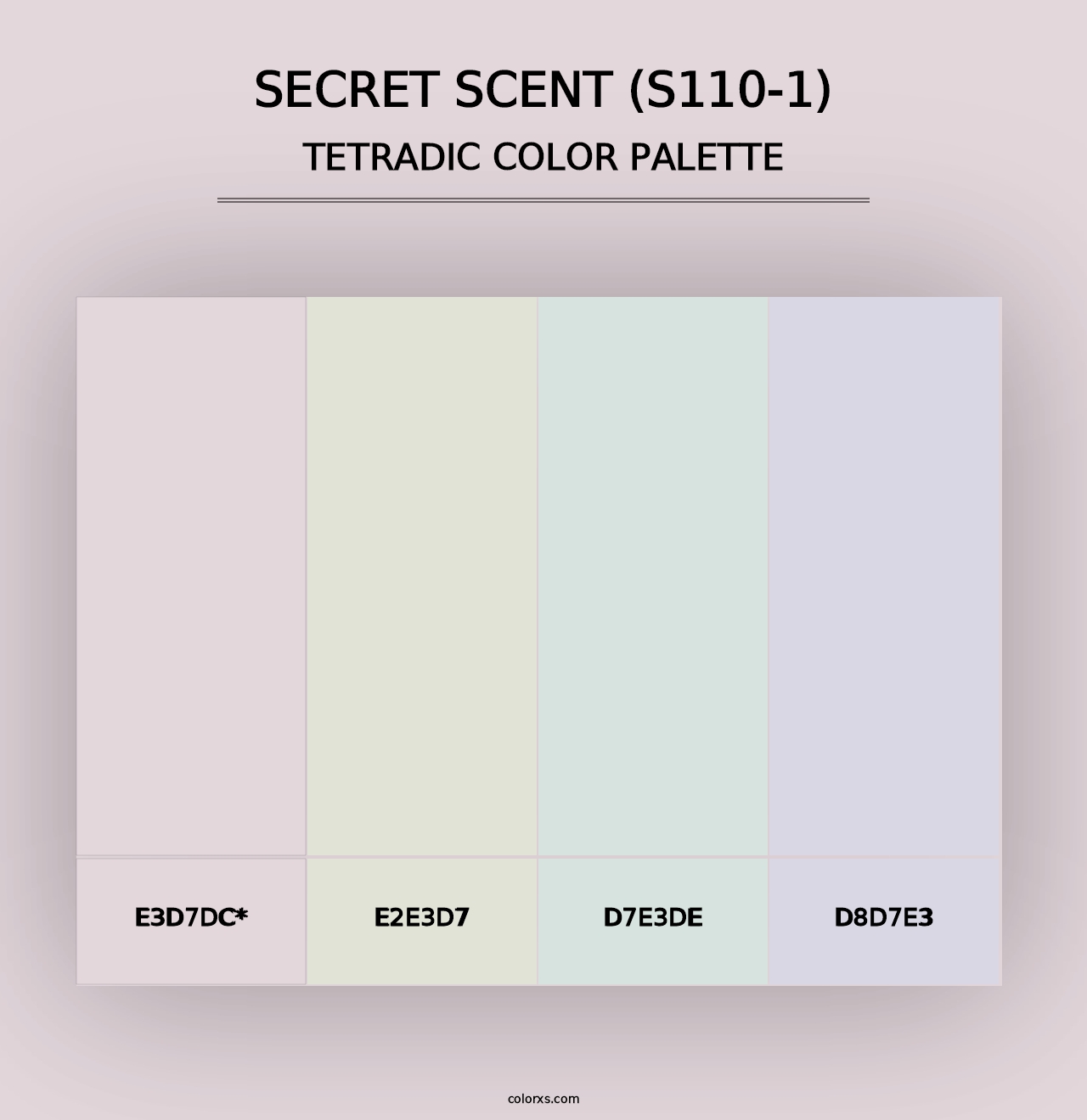 Secret Scent (S110-1) - Tetradic Color Palette