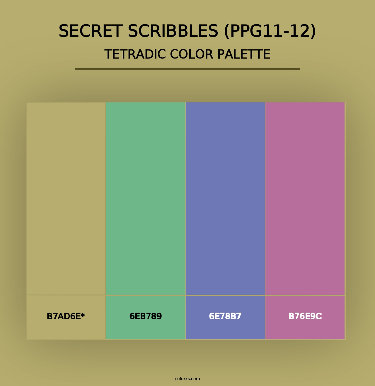 Secret Scribbles (PPG11-12) - Tetradic Color Palette