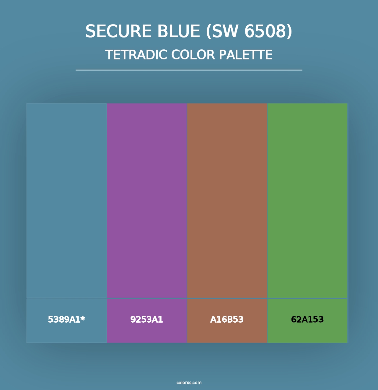 Secure Blue (SW 6508) - Tetradic Color Palette