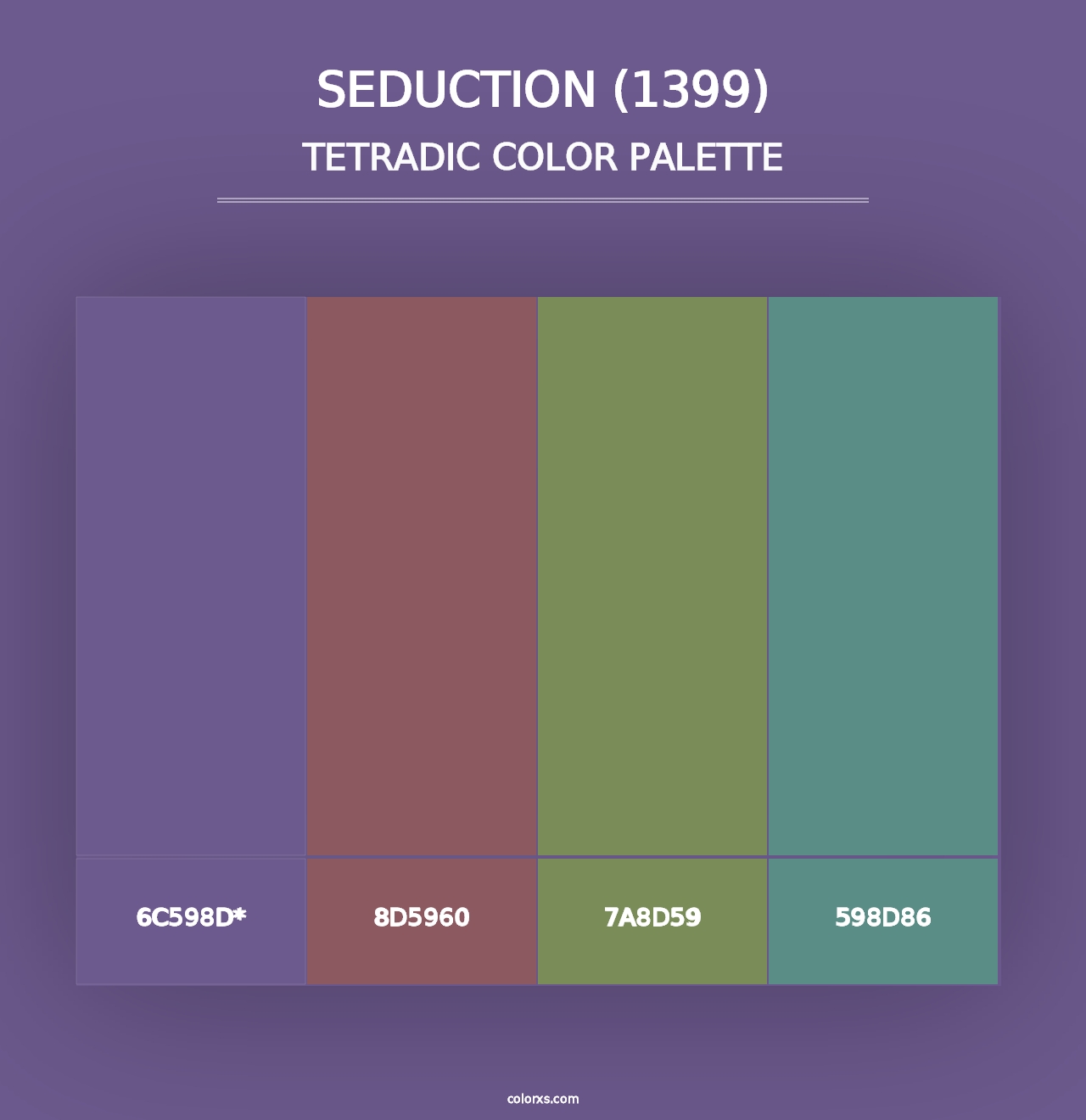 Seduction (1399) - Tetradic Color Palette