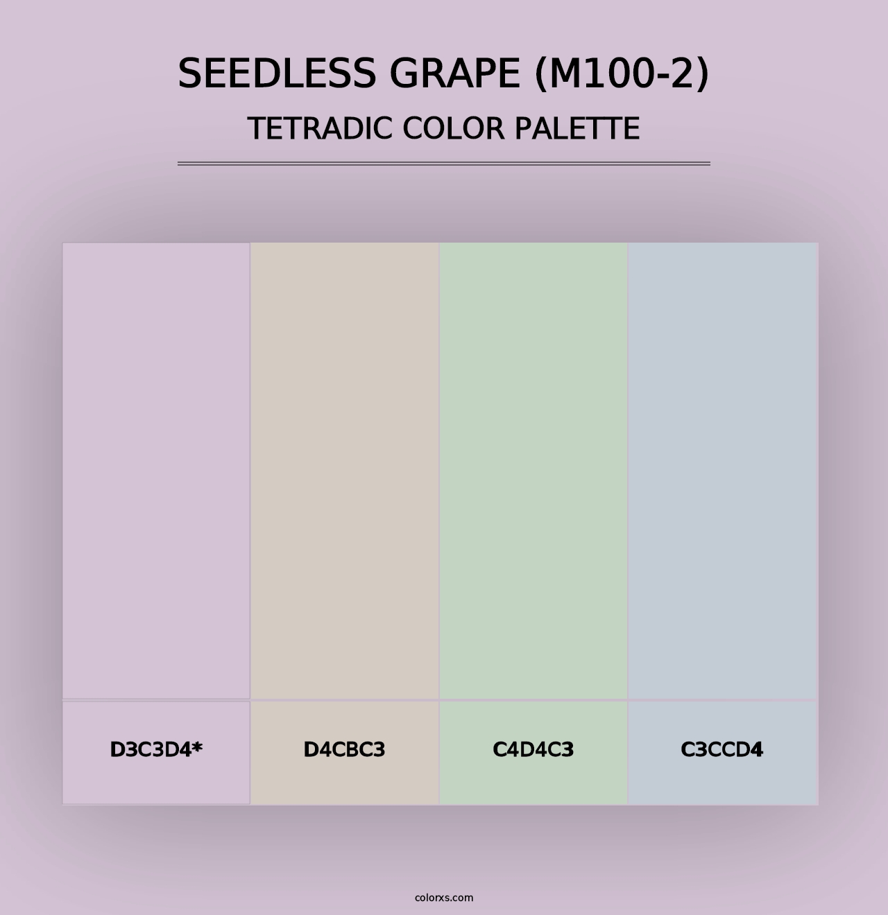 Seedless Grape (M100-2) - Tetradic Color Palette