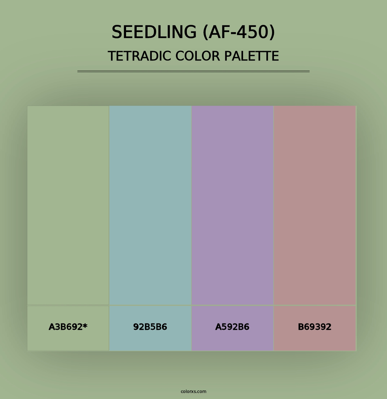 Seedling (AF-450) - Tetradic Color Palette