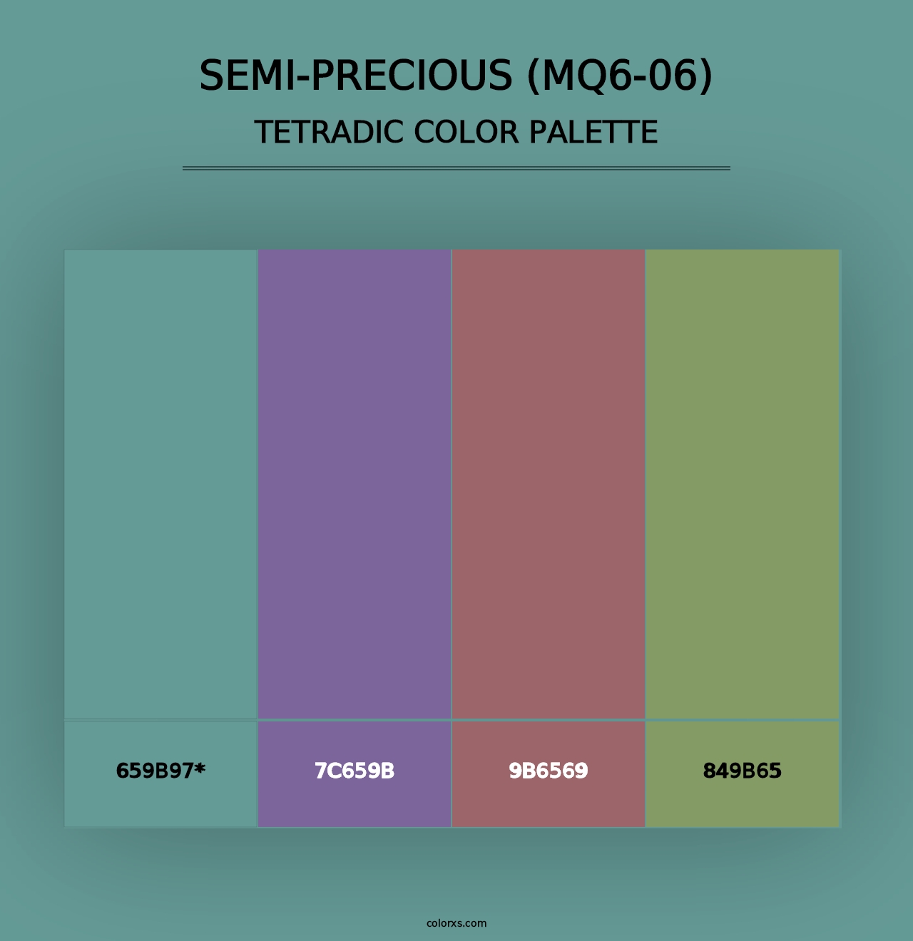 Semi-Precious (MQ6-06) - Tetradic Color Palette