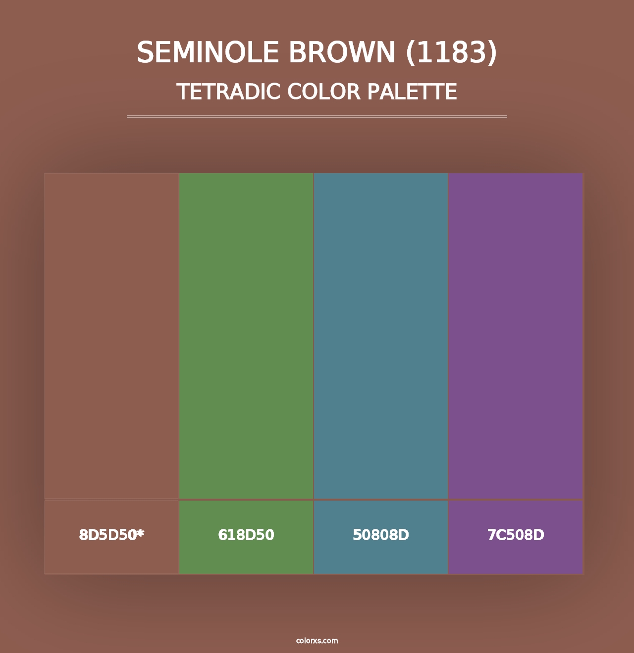 Seminole Brown (1183) - Tetradic Color Palette