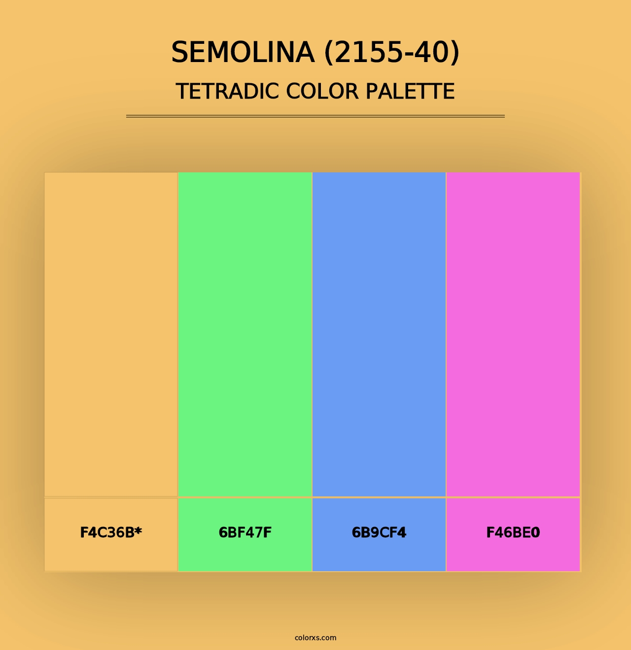 Semolina (2155-40) - Tetradic Color Palette