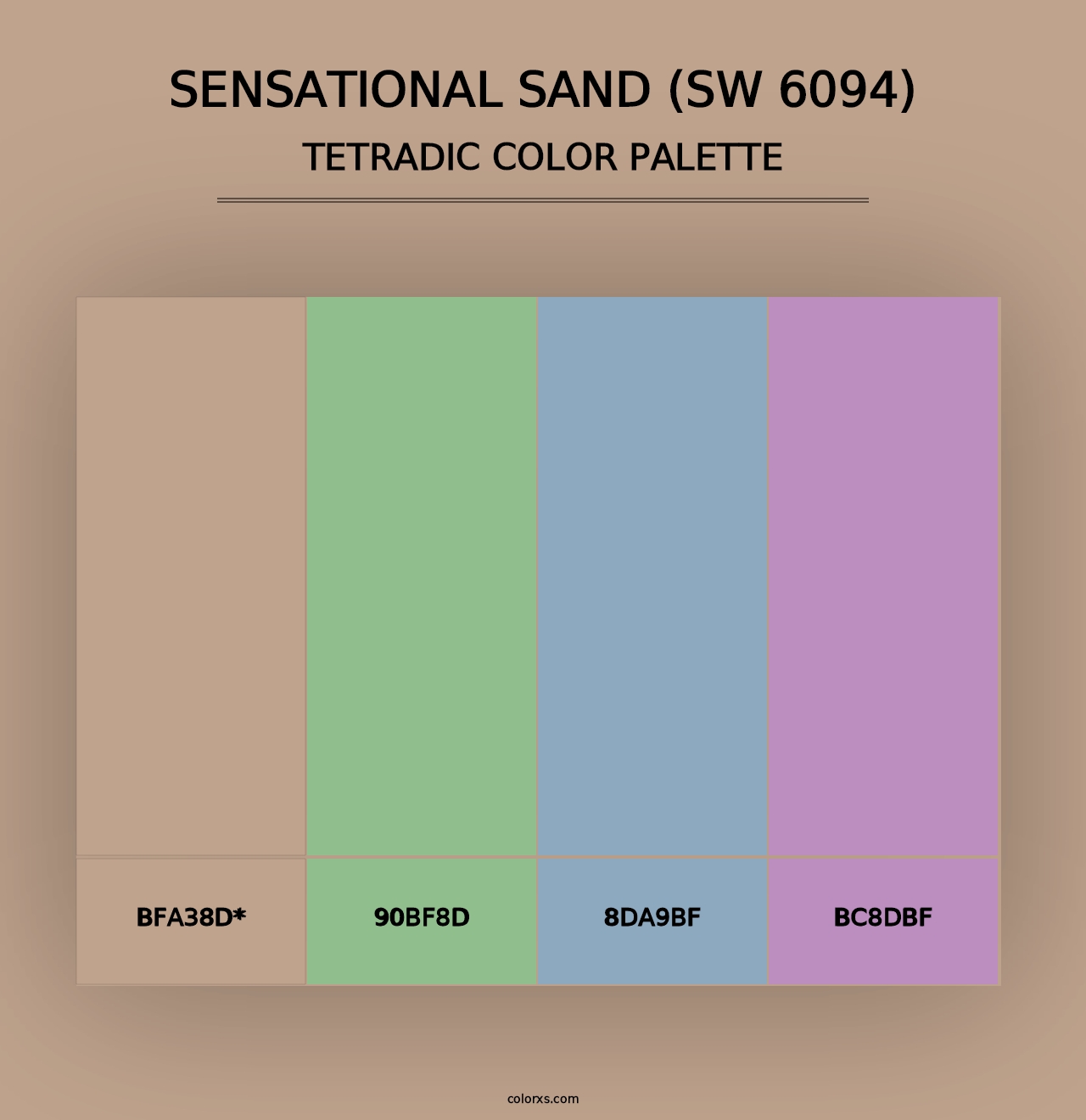 Sensational Sand (SW 6094) - Tetradic Color Palette