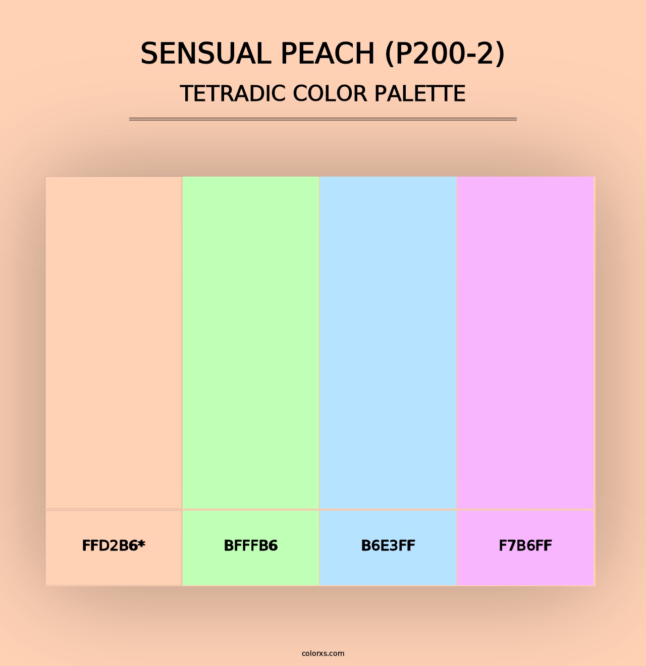 Sensual Peach (P200-2) - Tetradic Color Palette