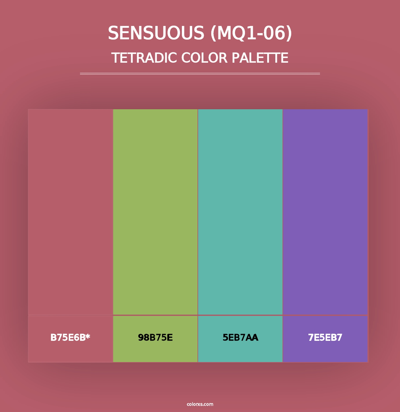 Sensuous (MQ1-06) - Tetradic Color Palette