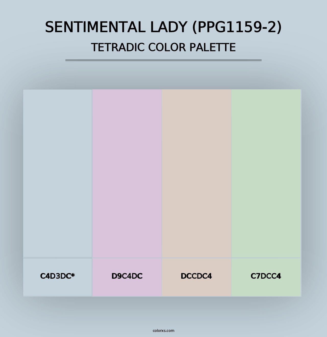 Sentimental Lady (PPG1159-2) - Tetradic Color Palette