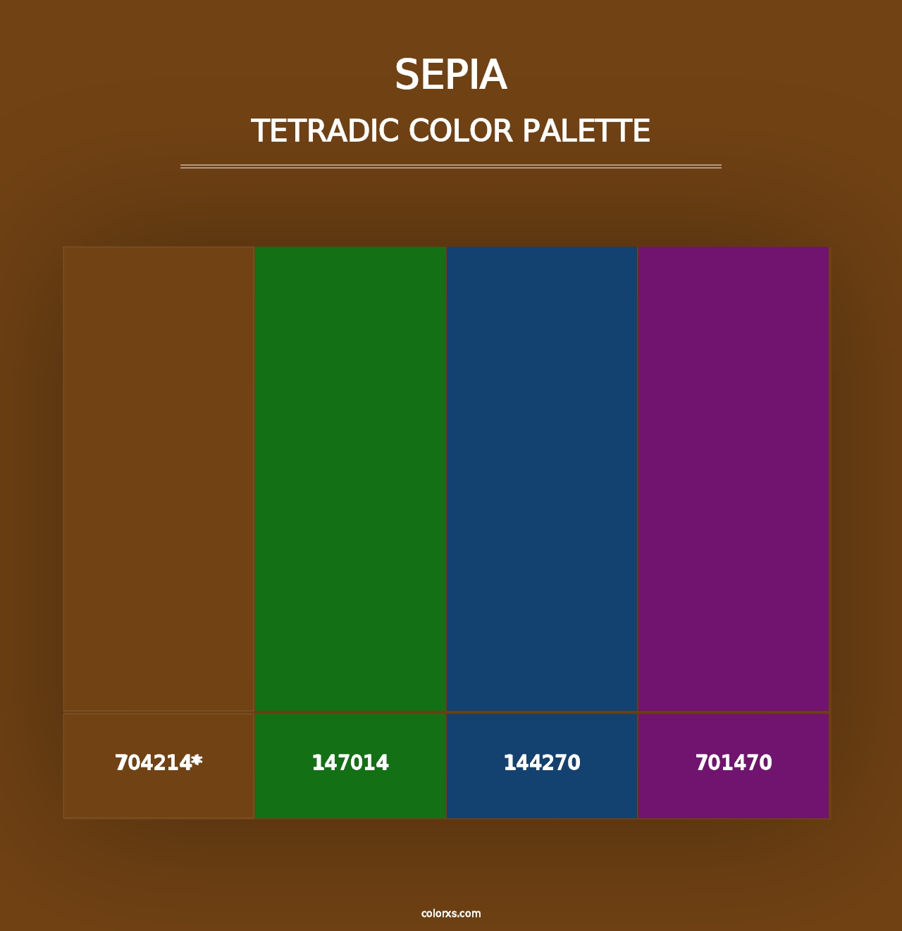 Sepia - Tetradic Color Palette