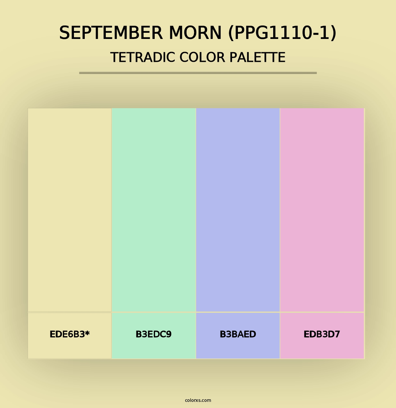 September Morn (PPG1110-1) - Tetradic Color Palette