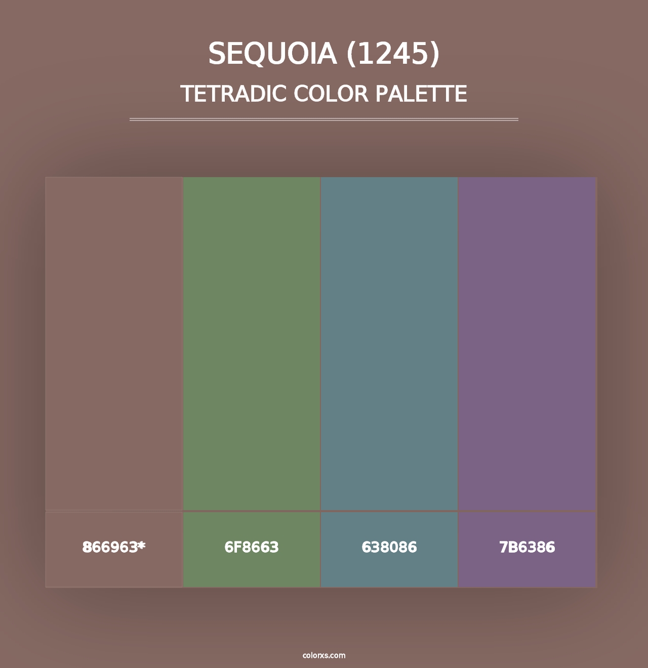 Sequoia (1245) - Tetradic Color Palette