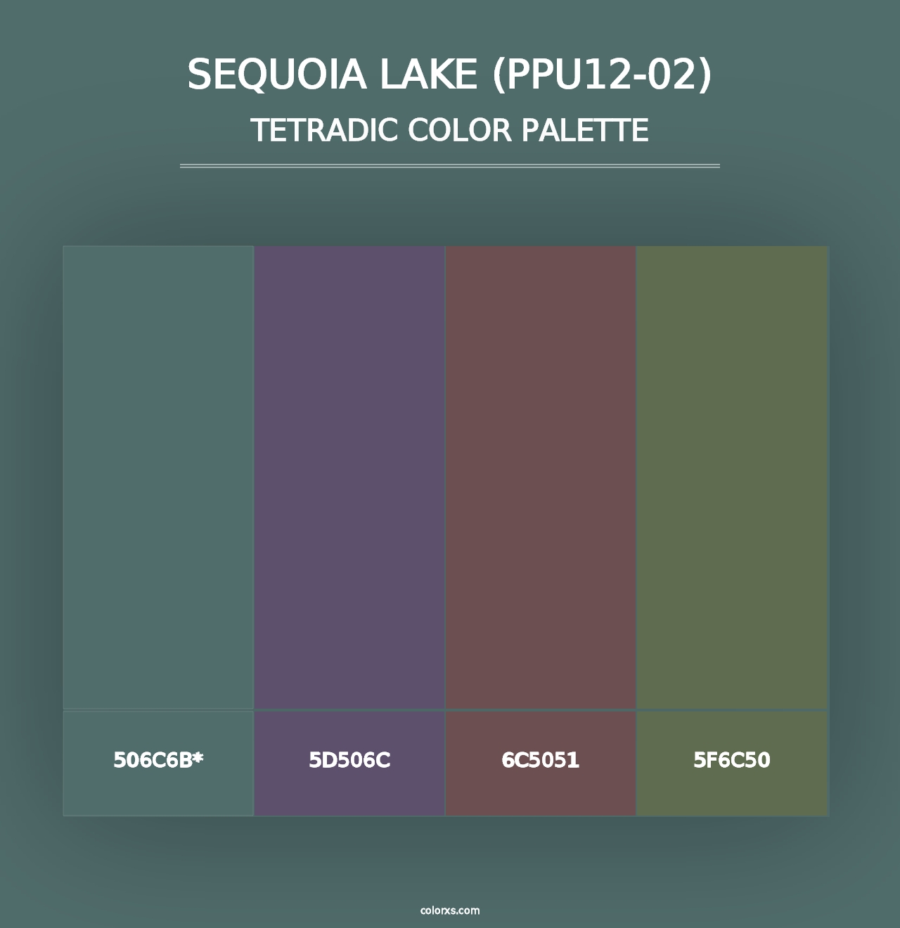 Sequoia Lake (PPU12-02) - Tetradic Color Palette