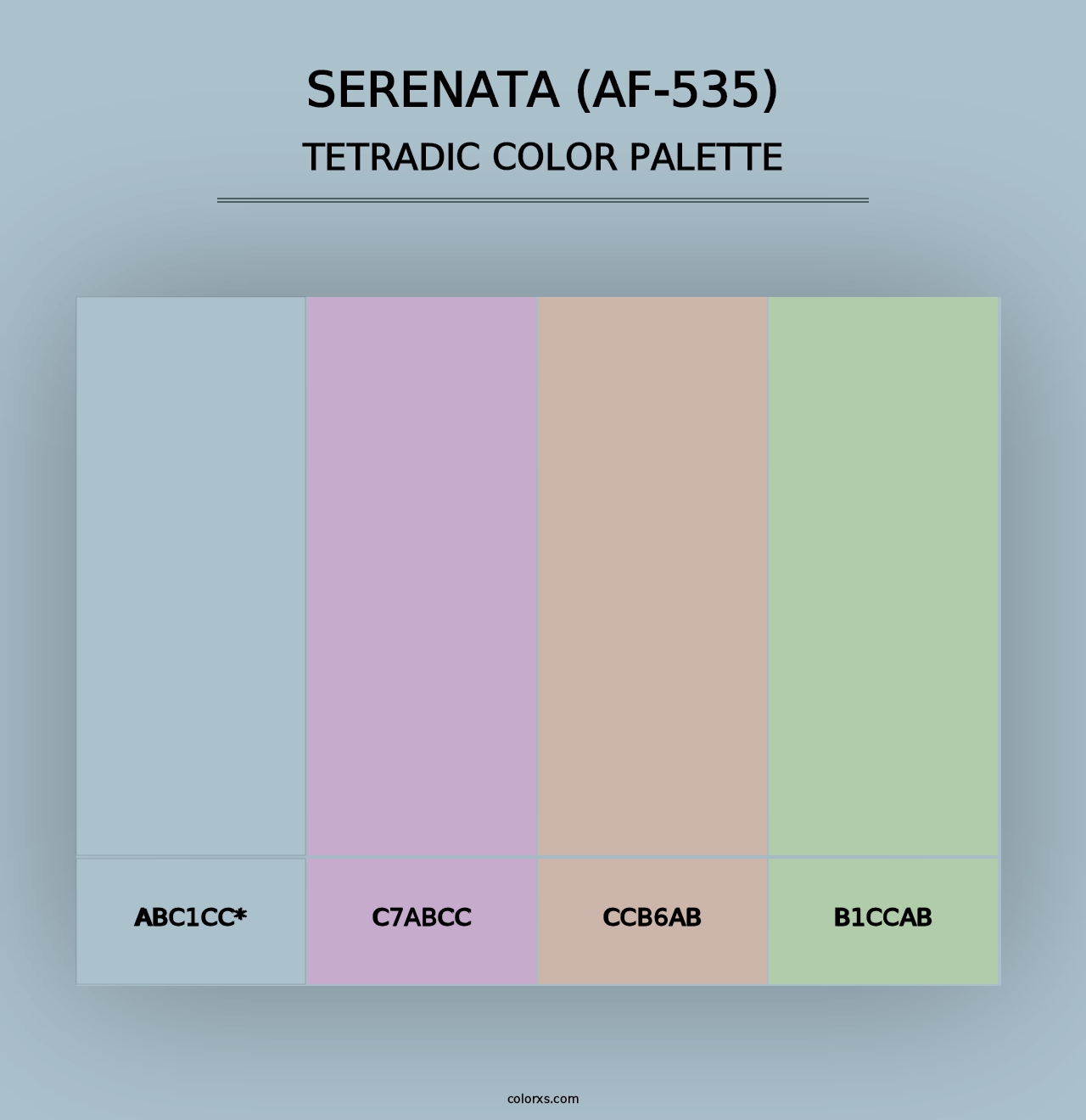 Serenata (AF-535) - Tetradic Color Palette