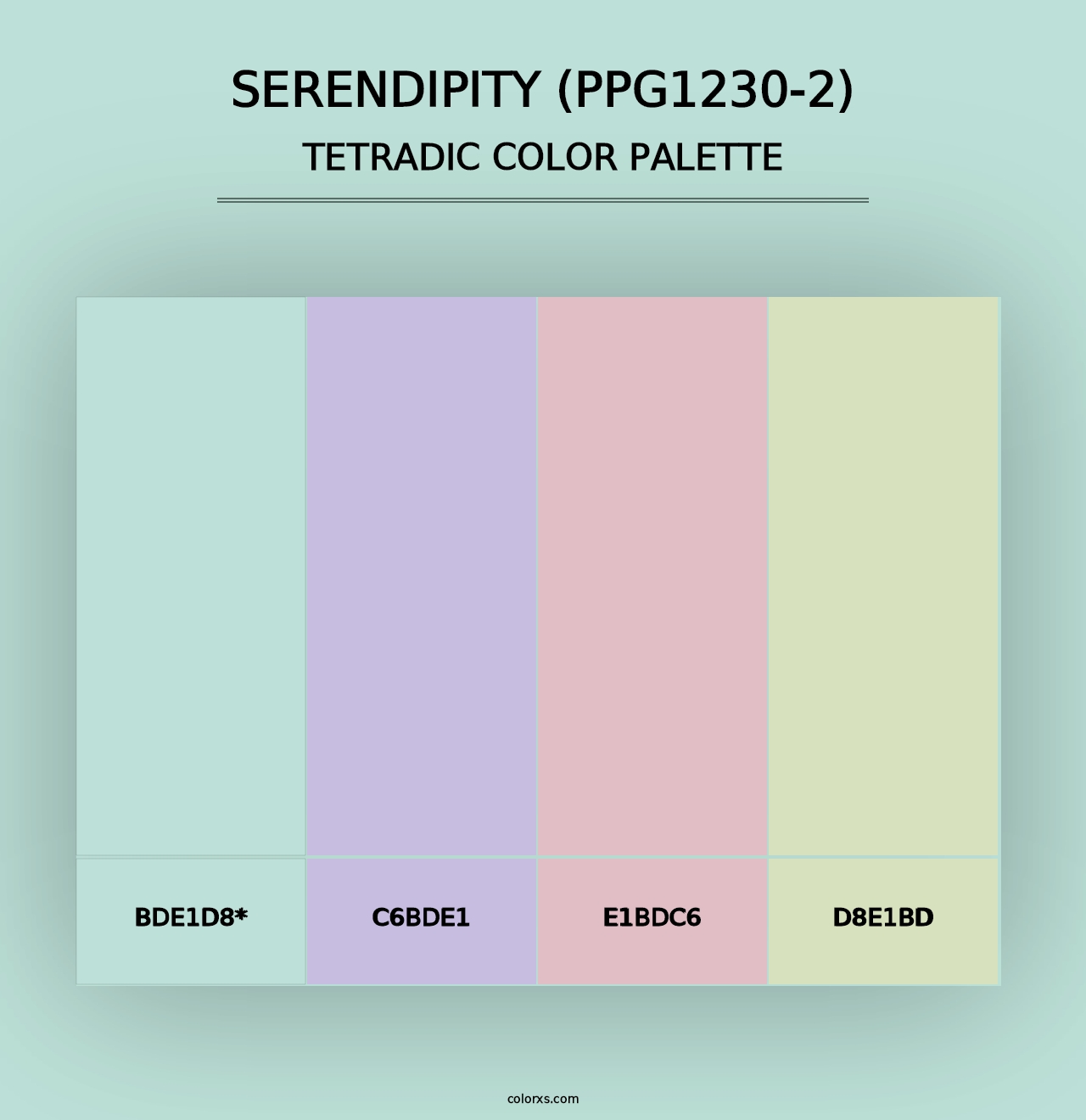 Serendipity (PPG1230-2) - Tetradic Color Palette