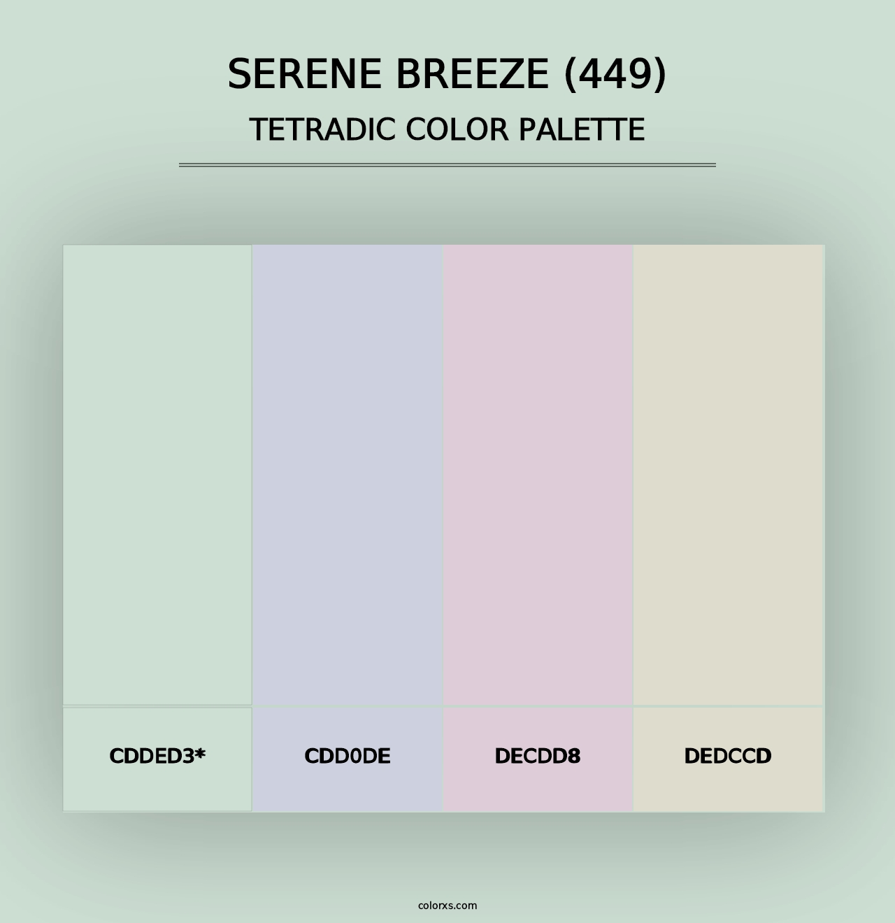 Serene Breeze (449) - Tetradic Color Palette