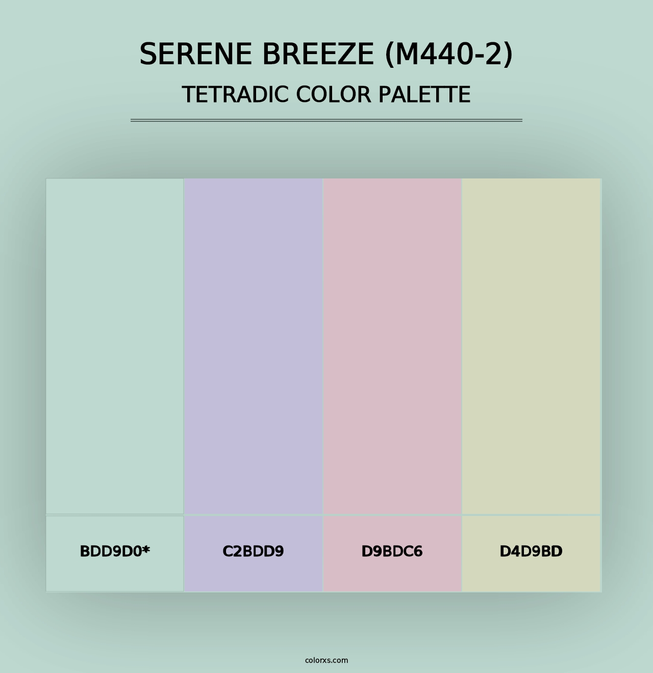 Serene Breeze (M440-2) - Tetradic Color Palette