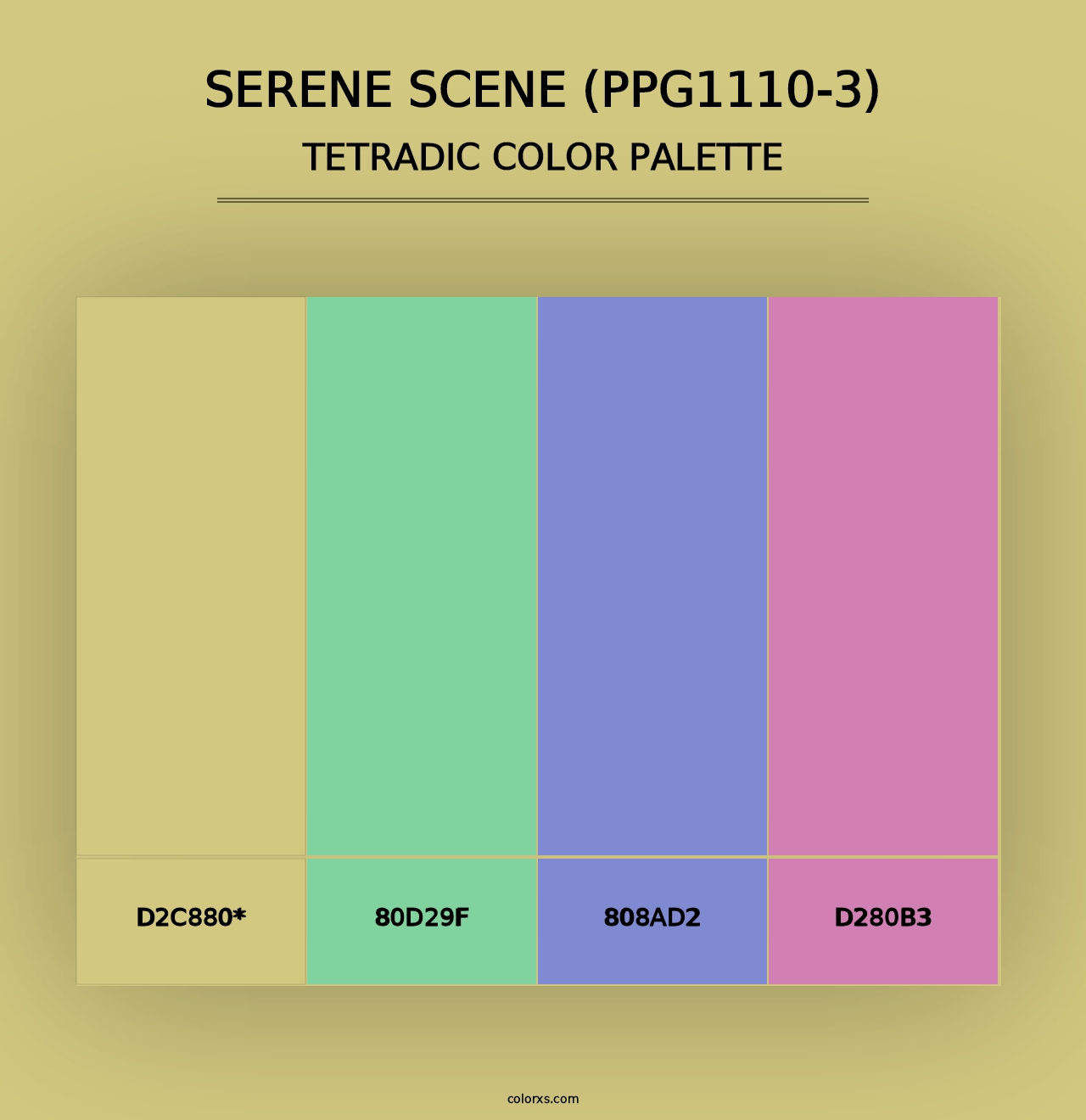 Serene Scene (PPG1110-3) - Tetradic Color Palette