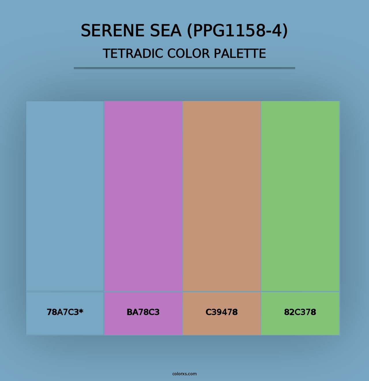 Serene Sea (PPG1158-4) - Tetradic Color Palette