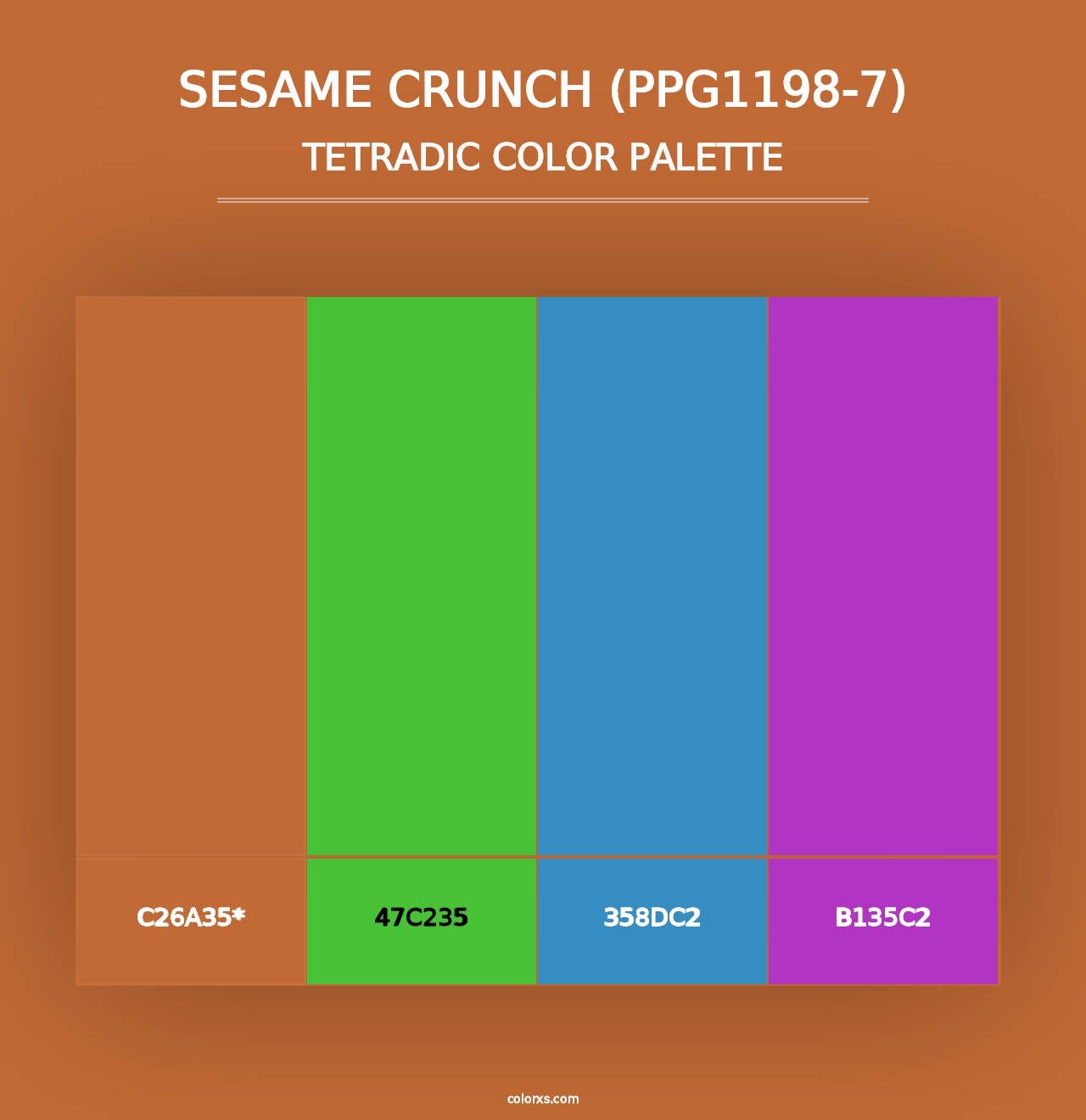 Sesame Crunch (PPG1198-7) - Tetradic Color Palette