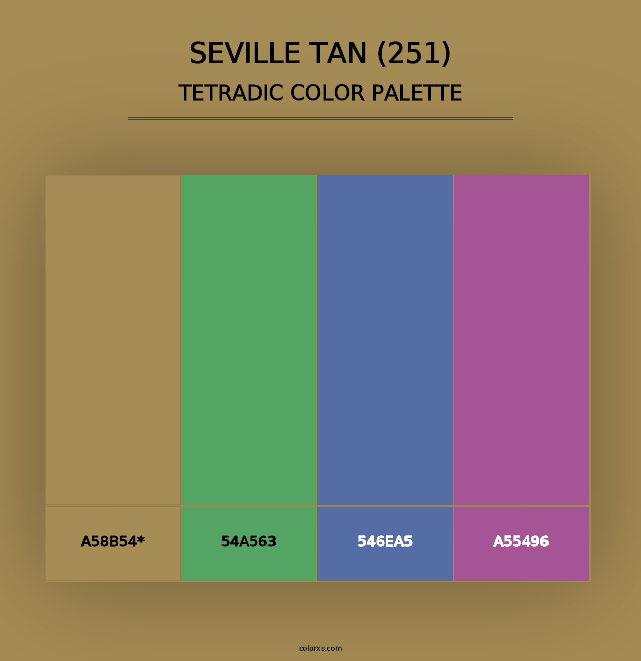 Seville Tan (251) - Tetradic Color Palette