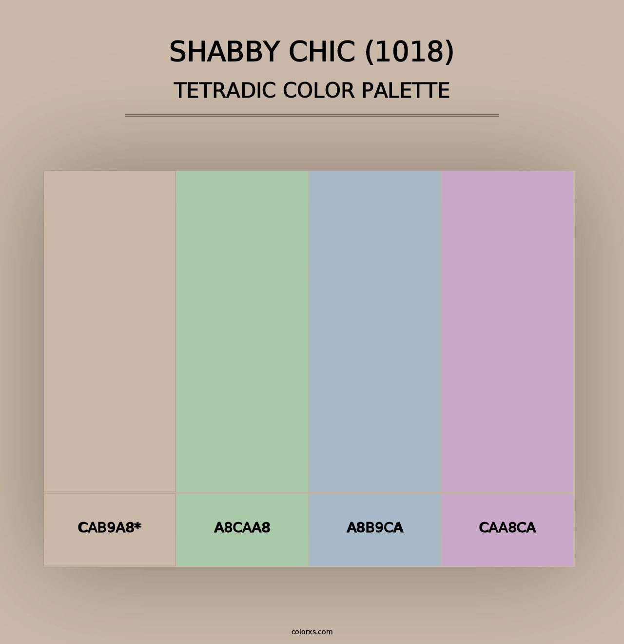 Shabby Chic (1018) - Tetradic Color Palette