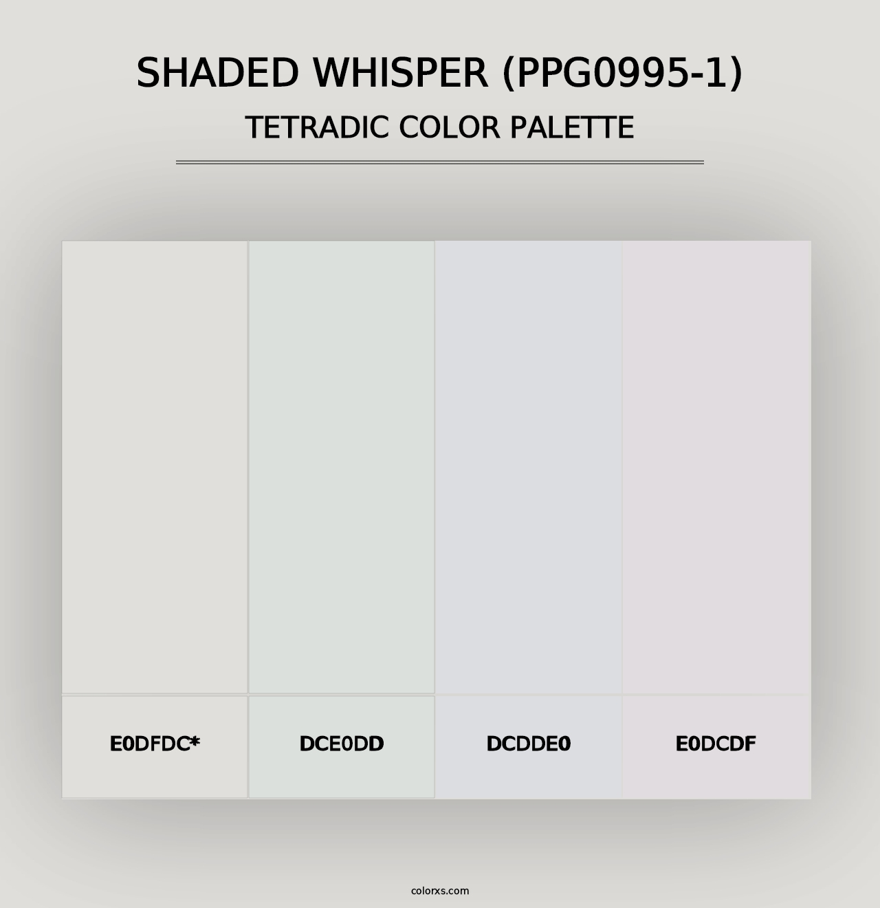 Shaded Whisper (PPG0995-1) - Tetradic Color Palette