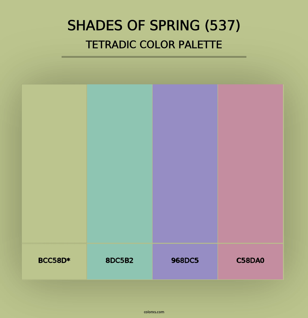 Shades of Spring (537) - Tetradic Color Palette