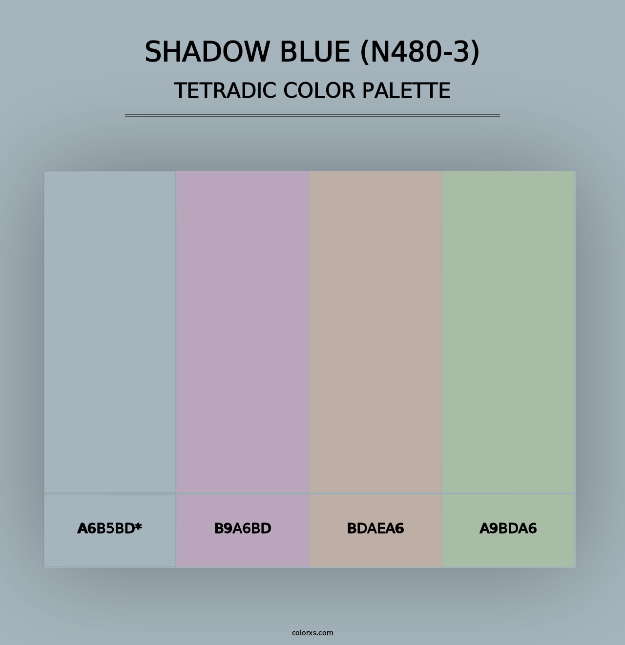 Shadow Blue (N480-3) - Tetradic Color Palette