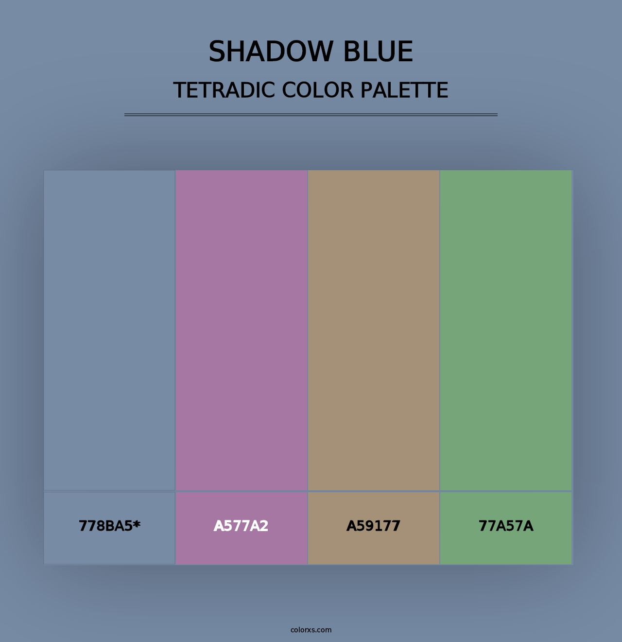 Shadow Blue - Tetradic Color Palette