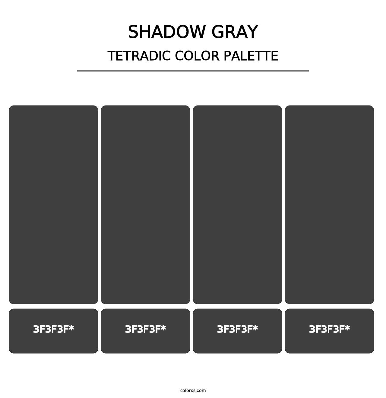 Shadow Gray - Tetradic Color Palette