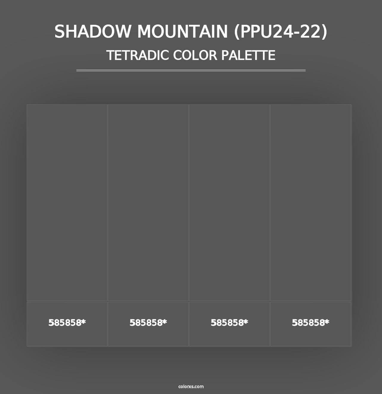 Shadow Mountain (PPU24-22) - Tetradic Color Palette