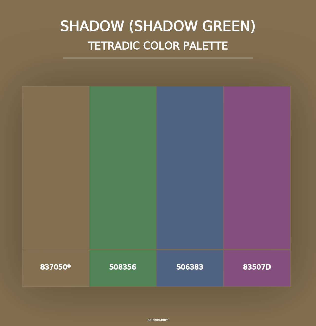 Shadow (Shadow Green) - Tetradic Color Palette