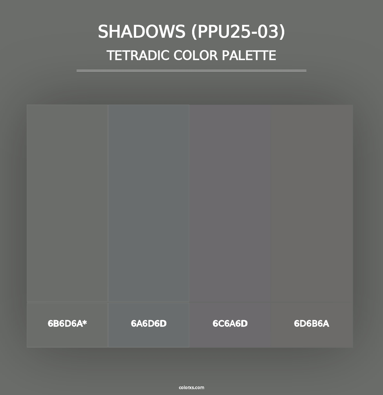 Shadows (PPU25-03) - Tetradic Color Palette