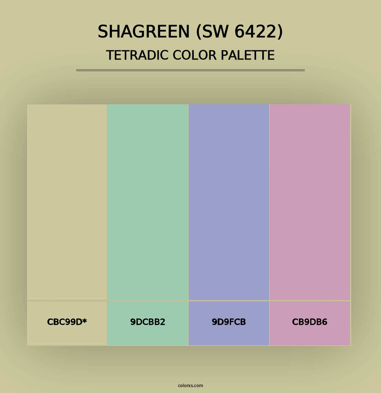 Shagreen (SW 6422) - Tetradic Color Palette