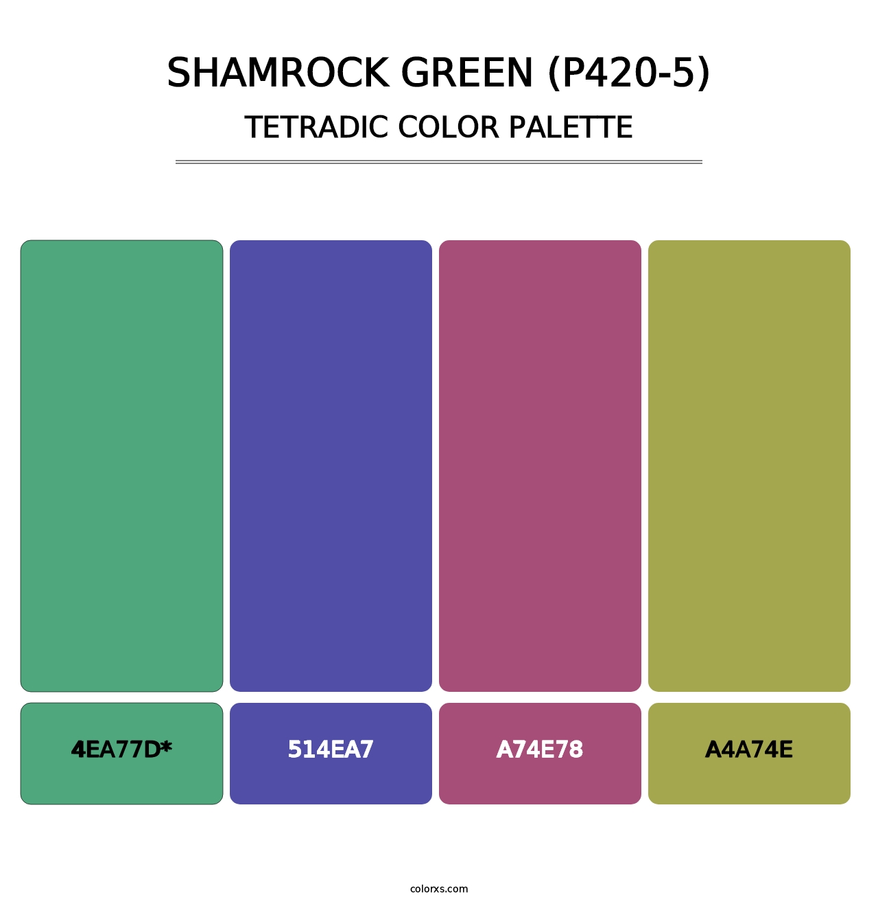 Shamrock Green (P420-5) - Tetradic Color Palette