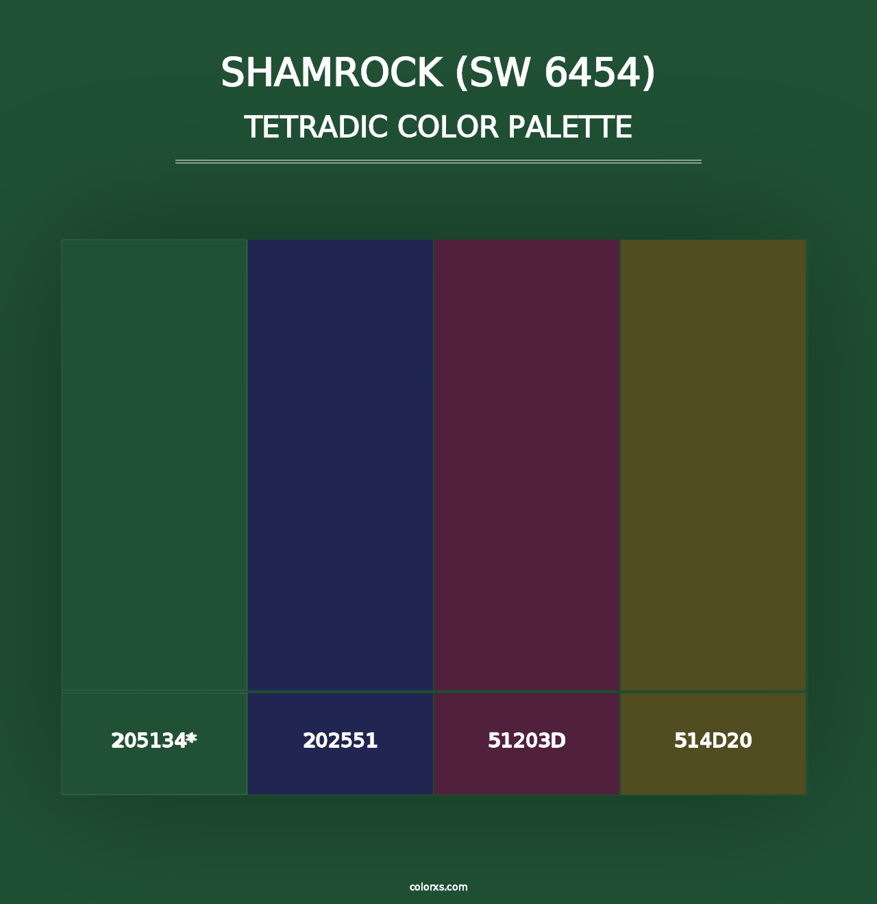 Shamrock (SW 6454) - Tetradic Color Palette