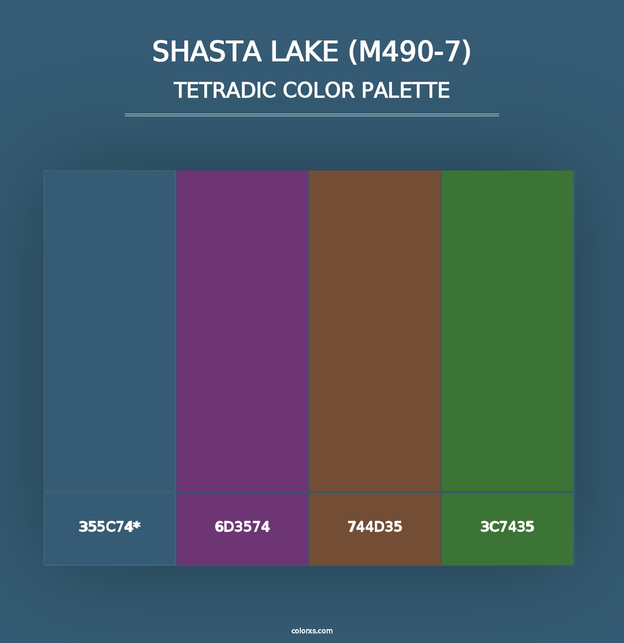 Shasta Lake (M490-7) - Tetradic Color Palette