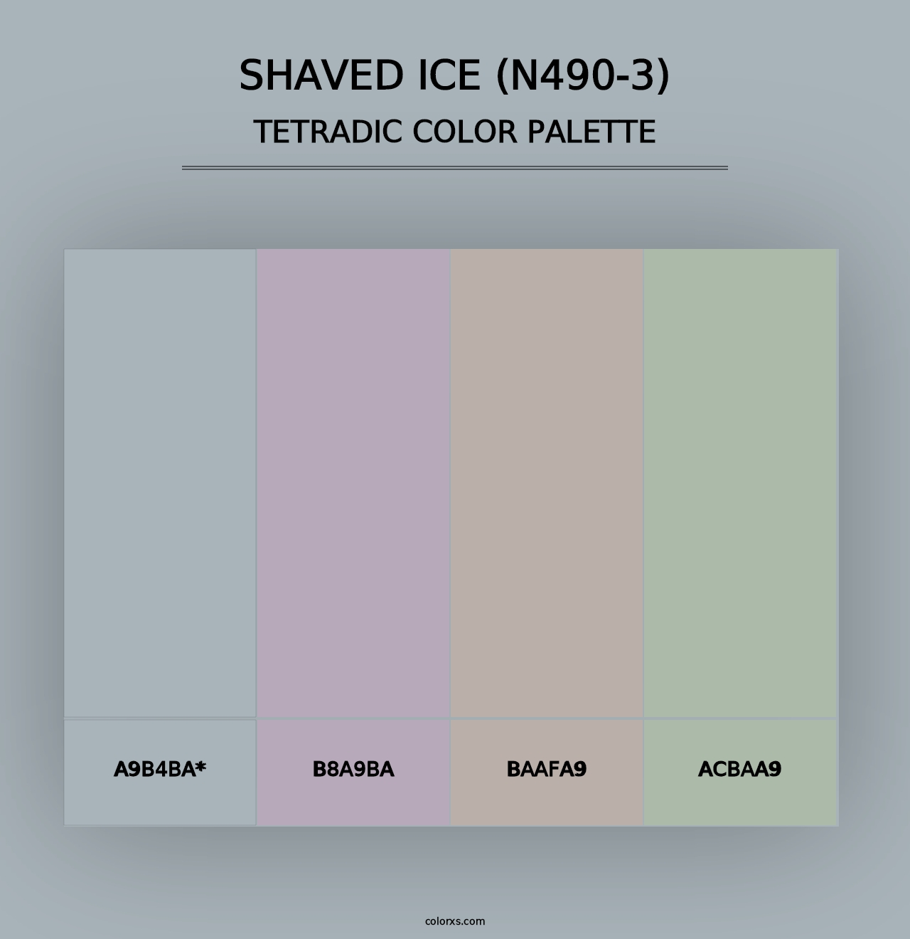 Shaved Ice (N490-3) - Tetradic Color Palette