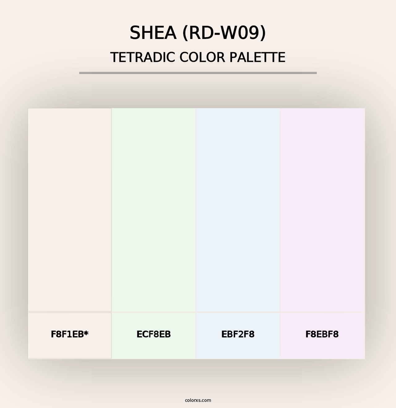 Shea (RD-W09) - Tetradic Color Palette