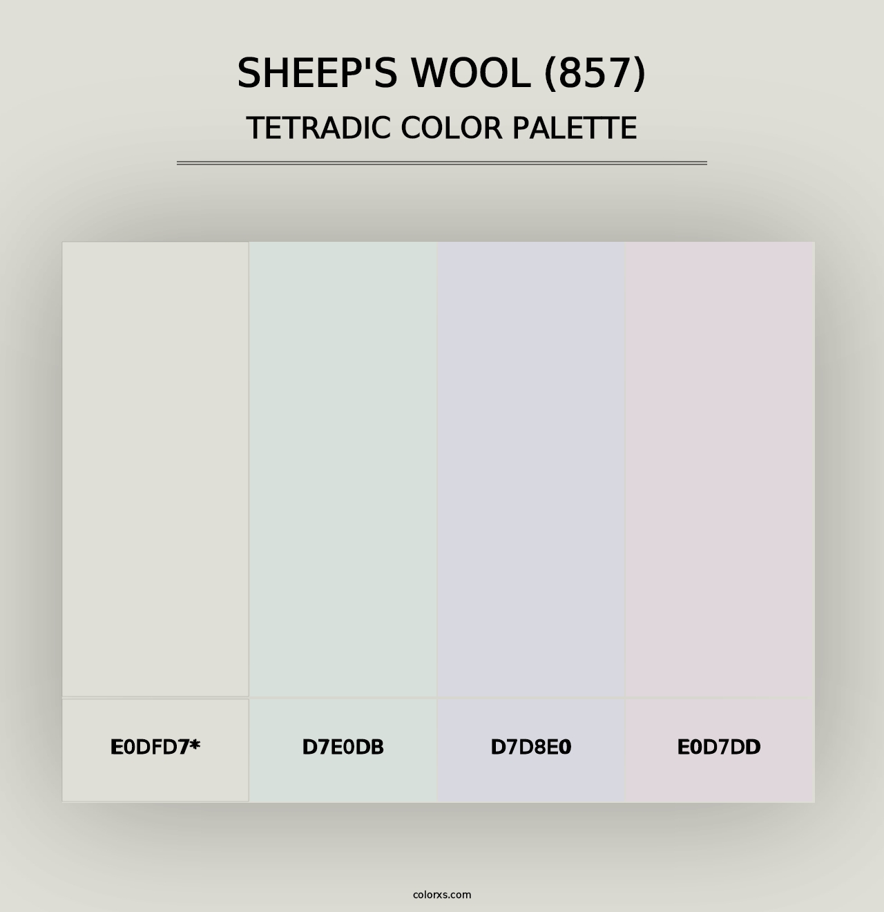 Sheep's Wool (857) - Tetradic Color Palette