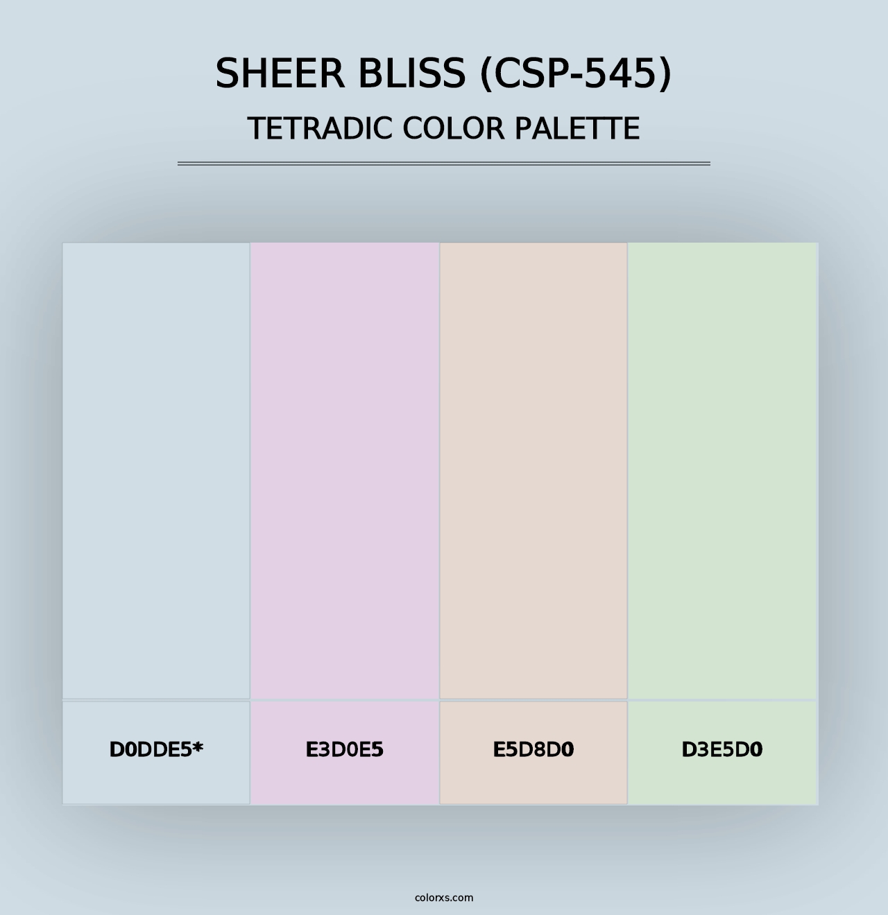 Sheer Bliss (CSP-545) - Tetradic Color Palette