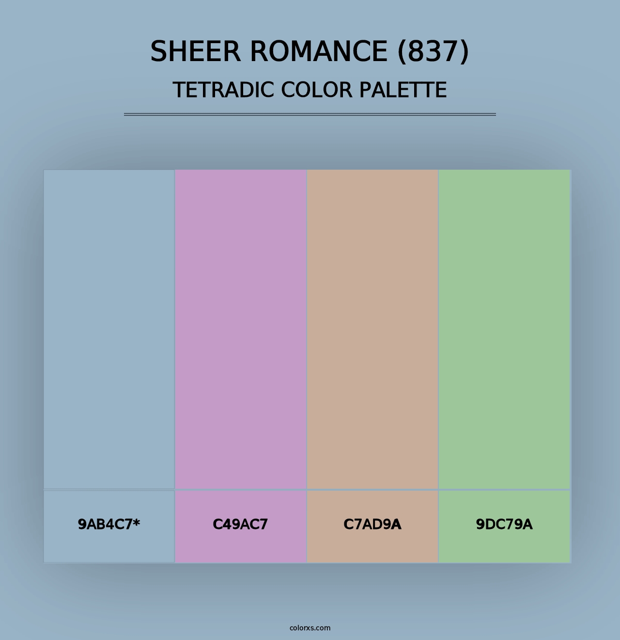 Sheer Romance (837) - Tetradic Color Palette