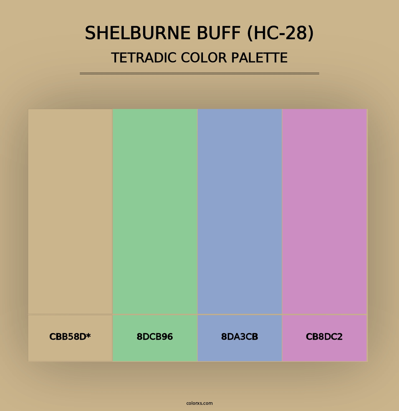 Shelburne Buff (HC-28) - Tetradic Color Palette