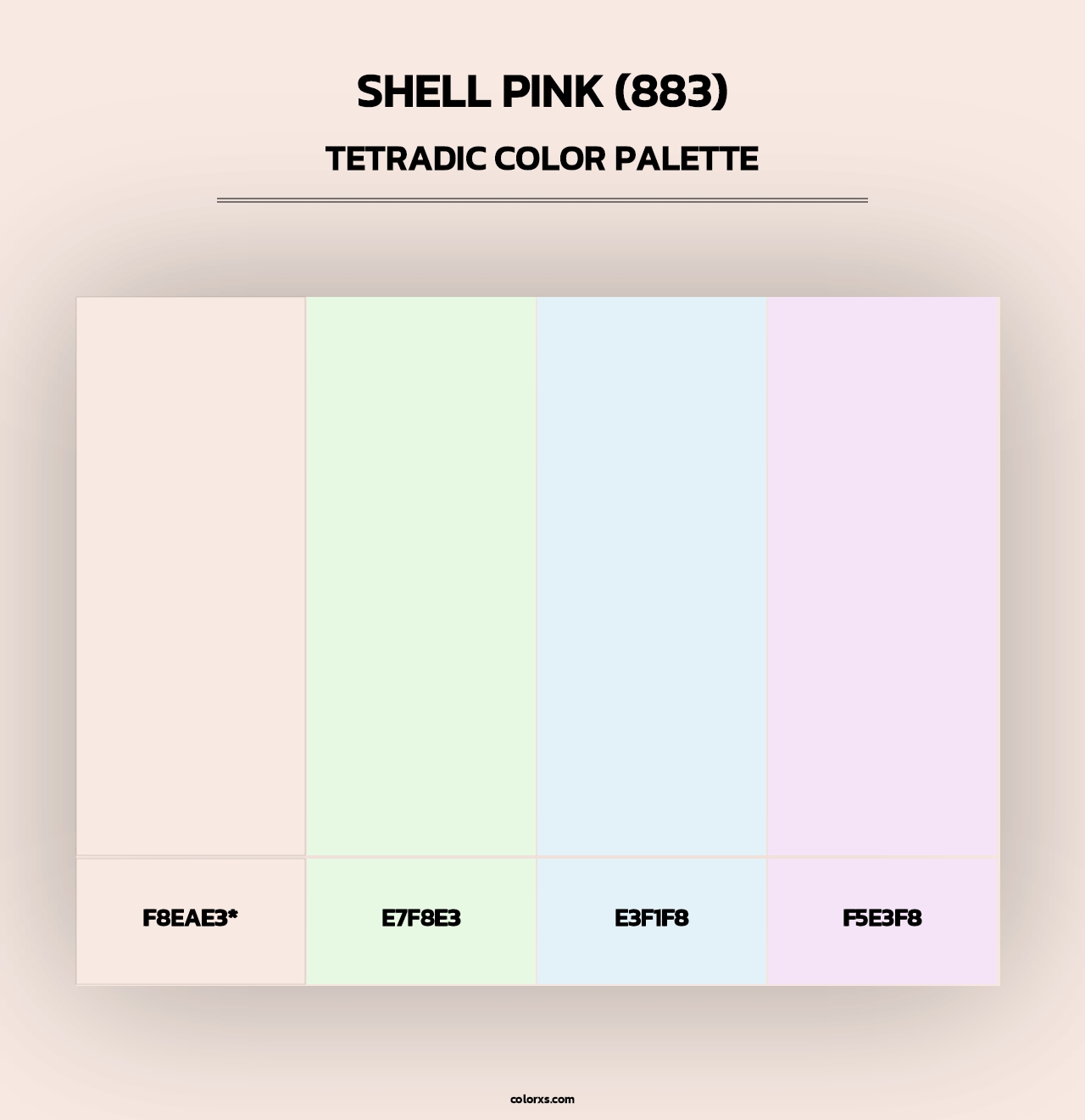 Shell Pink (883) - Tetradic Color Palette