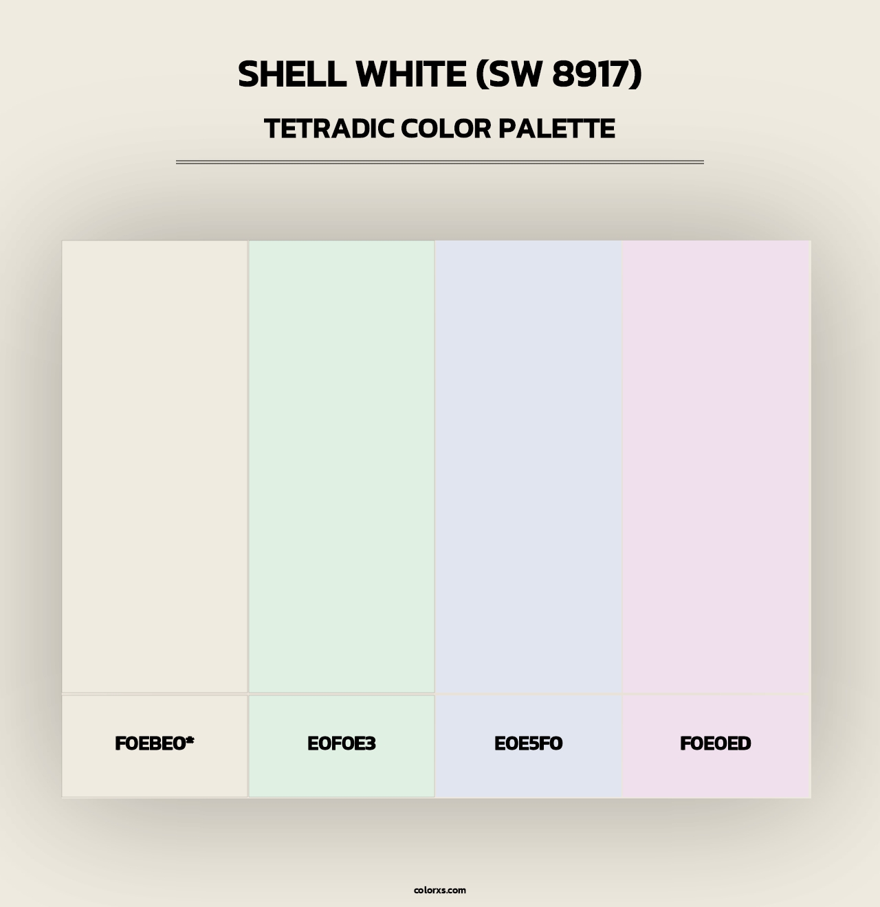 Shell White (SW 8917) - Tetradic Color Palette