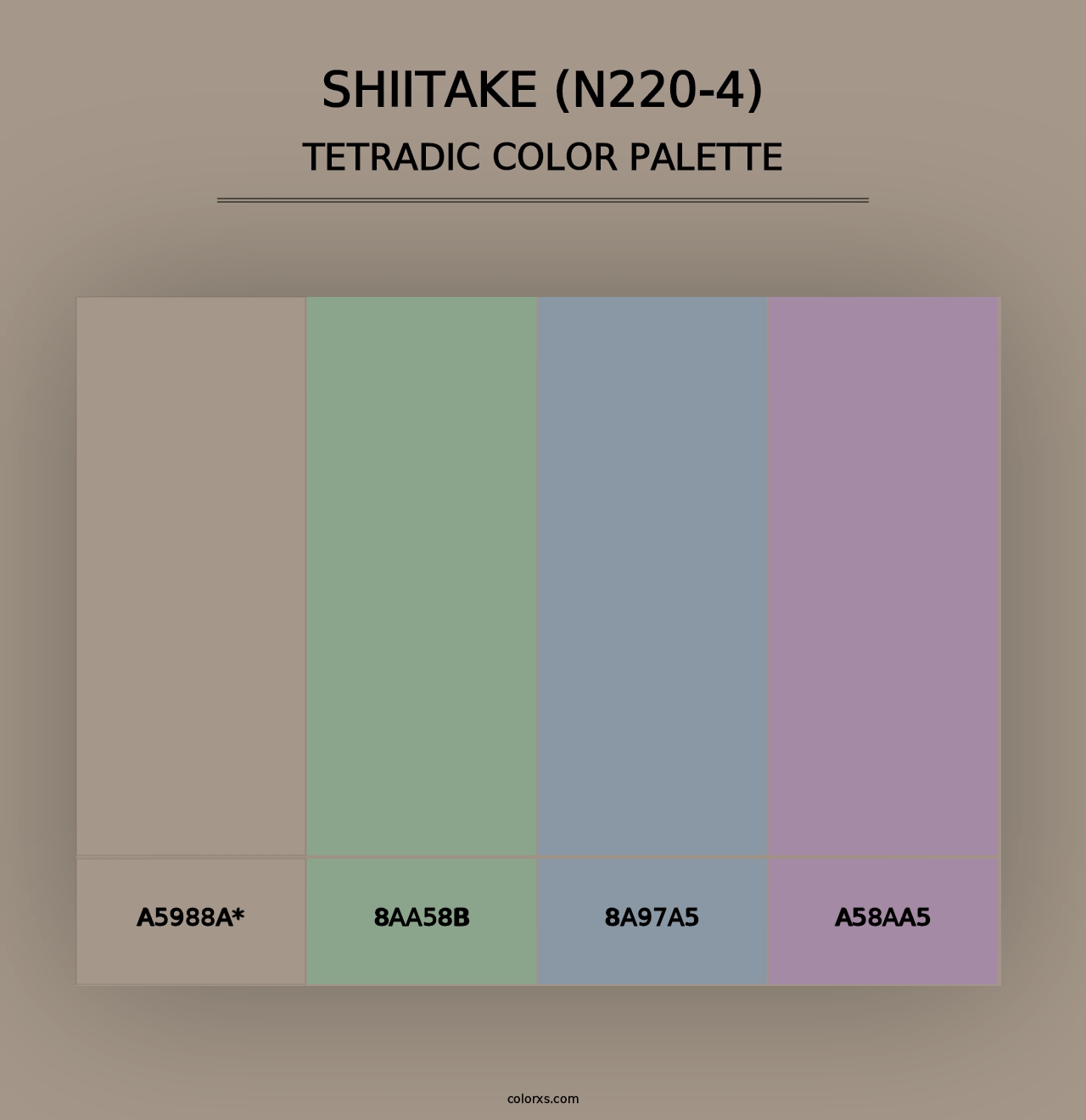 Shiitake (N220-4) - Tetradic Color Palette