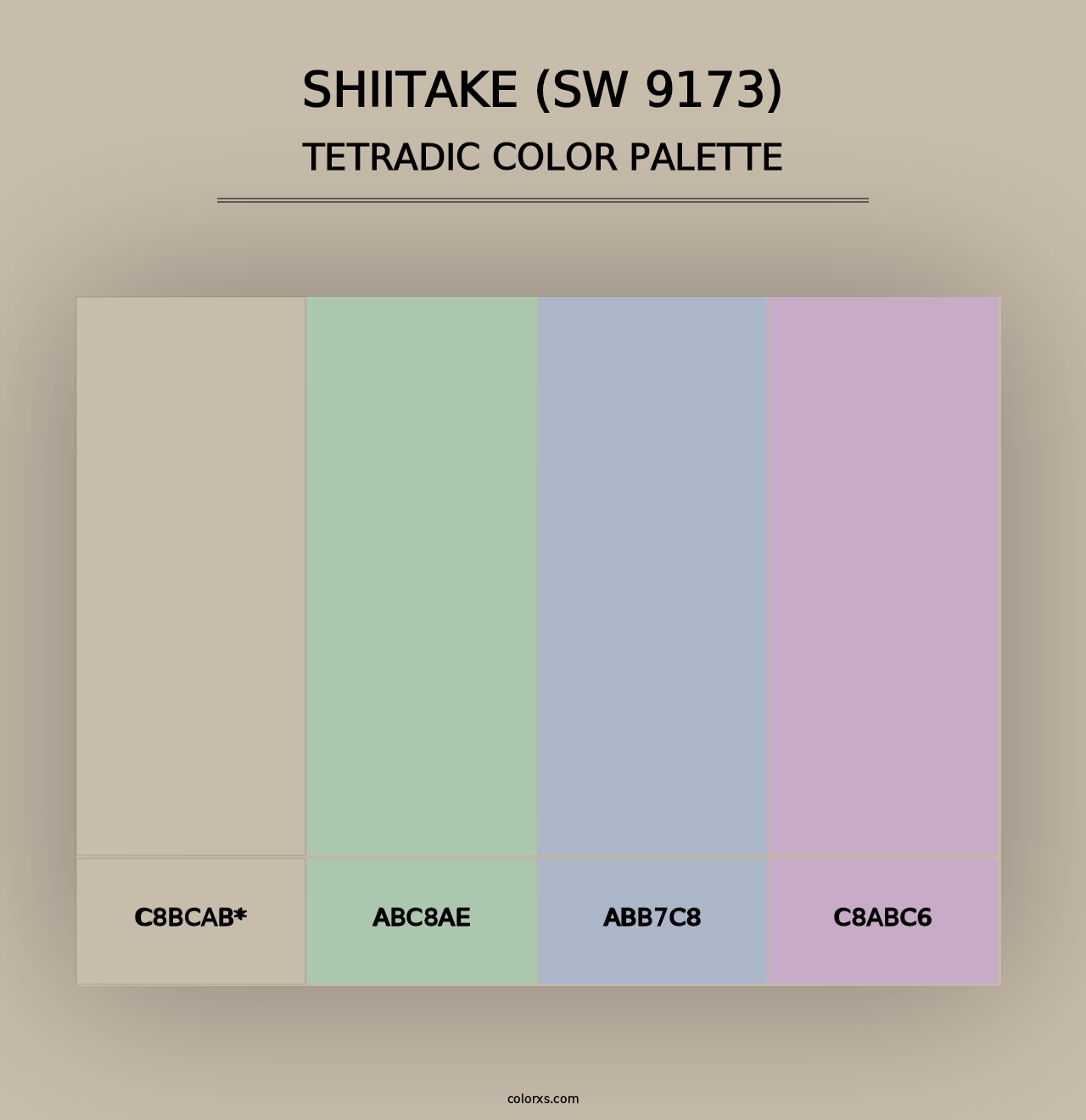 Shiitake (SW 9173) - Tetradic Color Palette