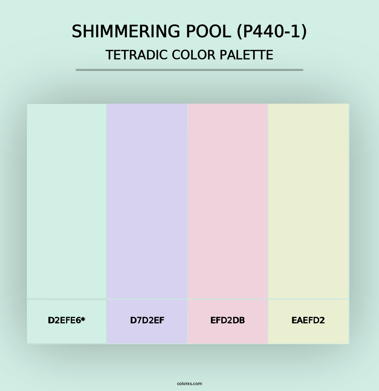 Shimmering Pool (P440-1) - Tetradic Color Palette