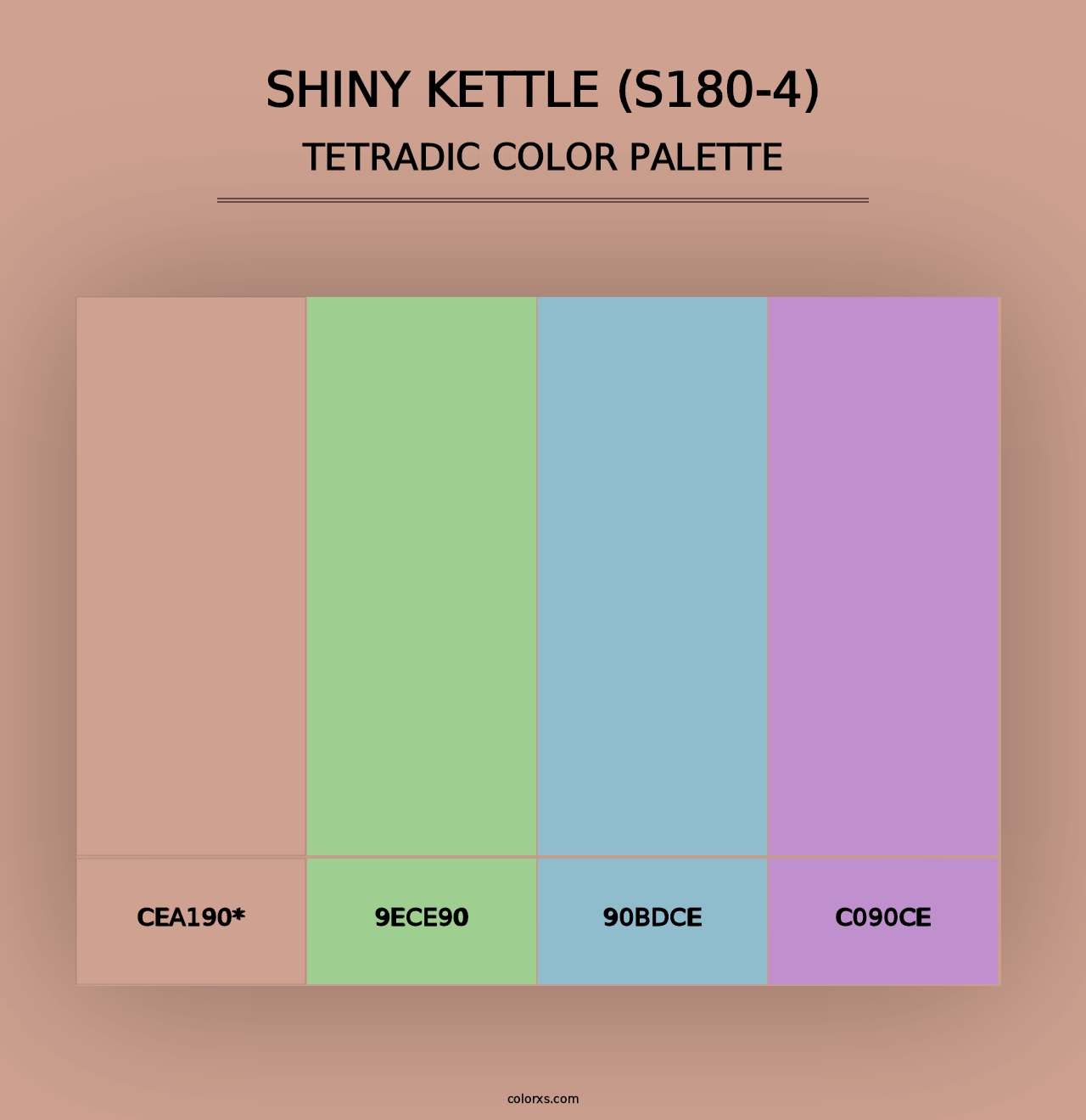 Shiny Kettle (S180-4) - Tetradic Color Palette